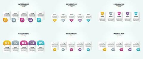 flaches Designset der Vektorillustrations-Infografiken für Werbebroschürenflieger und -zeitschrift vektor