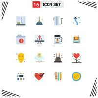 16 kreativ Symbole modern Zeichen und Symbole von Mappe warnen Hitze runden oben editierbar Pack von kreativ Vektor Design Elemente