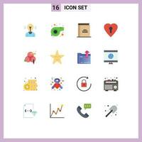 16 kreativ ikoner modern tecken och symboler av bearbeta privat bok kärlek läsning redigerbar packa av kreativ vektor design element