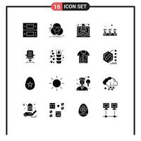 16 kreativ Symbole modern Zeichen und Symbole von Sessel Ausrüstung Geometrie Konstruktion Anfang editierbar Vektor Design Elemente