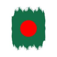 Bangladesch Flagge mit Bürste Schlaganfälle Vektor Illustration, Bangladesch Flagge Bürste Vektor