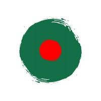 bangladesh flagga med borsta stroke vektor illustration, bangladesh flagga borsta vektor