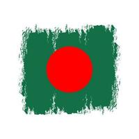 Bangladesch Flagge mit Bürste Schlaganfälle Vektor Illustration, Bangladesch Flagge Bürste Vektor