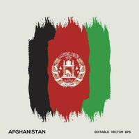 afghanistan flagga borsta vektor illustration, afghanistan flagga borsta stroke