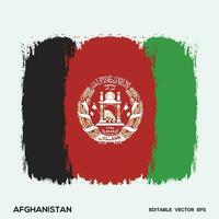 Afghanistan Flagge Bürste Vektor Illustration, Afghanistan Flagge Bürste Schlaganfall