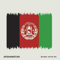 Afghanistan Flagge Bürste Vektor Illustration, Afghanistan Flagge Bürste Schlaganfall