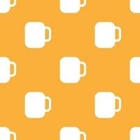enkel vektor öl bakgrund. repetitiva geometrisk öl ikoner. sömlös mönster med öl glasögon på gul bakgrund