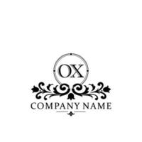 Initiale Brief Ochse einfach und elegant Monogramm Design Vorlage Logo vektor