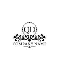 Initiale Brief qd einfach und elegant Monogramm Design Vorlage Logo vektor