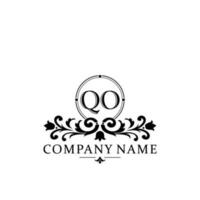 Initiale Brief qo einfach und elegant Monogramm Design Vorlage Logo vektor