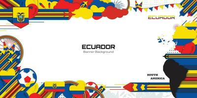 Lycklig oberoende dag av ecuador, illustration bakgrund design, Land tema vektor