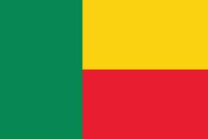 Benin Flagge Design Form. Flagge von Benin Design gestalten vektor