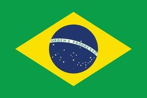 Flagge von Brasilien. Brasilien Flagge Form. vektor