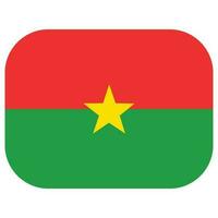 Burkina Faso Flagge. Flagge von Burkina Faso gestalten vektor