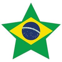 flagga av Brasilien. Brasilien flagga form. vektor