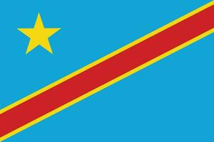 demokratisch Republik von Kongo Flagge. demokratisch Republik von das Kongo runden Flagge vektor