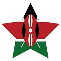 kenya flagga form. flagga av kenya form vektor