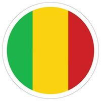 Mali Flagge Form. Flagge von Mali Design gestalten Kreis gestalten vektor