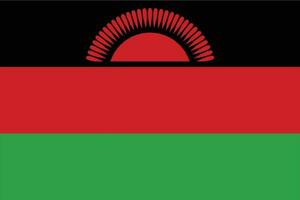 flagga av malawi design form. malawi flagga form. vektor