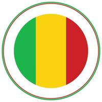 Mali Flagge Form. Flagge von Mali Design gestalten Kreis gestalten vektor