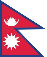 nepal flagga form. flagga av nepal vektor