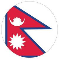 Nepal Flagge Form. Flagge von Nepal vektor