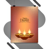 Abstrakt vacker lycklig Diwali flygblad design vektor