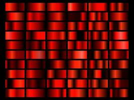 uppsättning av röd folie textur bakgrund. metall lutning mall. vektor illustration