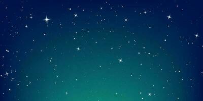 dunkel Nacht Himmel. sternenklar Himmel Farbe Hintergrund. Unendlichkeit Raum mit glänzend Sterne. Vektor Illustration