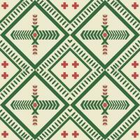 geometrisch ethnisch Muster Design zum asiatisch Stoff , Kleidung, Stoff, Batik, Strickwaren, Stickerei, Ikkat, Pixel Muster. vektor