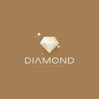 lysande diamantstenar logotypdesign vektor
