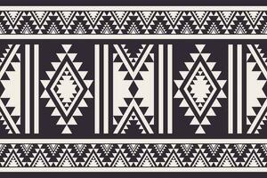 Südwesten navajo Rand schwarz und Weiß Muster. traditionell ethnisch Südwesten Rand nahtlos Muster. ethnisch geometrisch schwarz und Weiß Muster verwenden zum Textil, Teppich, Kissen, Hintergrund, usw. vektor