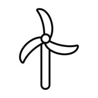 Windmühlenenergie-Umweltlinienstil vektor