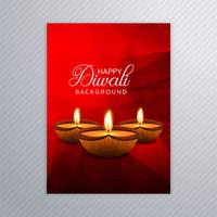 Trevlig broschyr för diwali mall färgglada diwali vektor