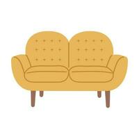 lyx gul modern soffa möbel vektor