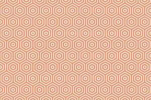 rosa och orange sexhörning strukturera sömlös mönster. hexagonal textur bakgrund vektor illustration.