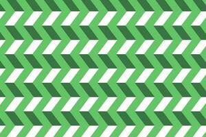 3d illusion grön och vit sicksack- sparre sömlös mönster vektor