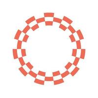 rot und Weiß kariert Kreis Rahmen Vektor Kunst