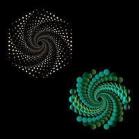 orange och vit design spiral virvel prickar bakgrund. massiv prickad virvla runt mönster vektor illustration. prickad bubbelpool spiral, punkt spiral snurra, kreativitet spiral virvla rörelse illustration.