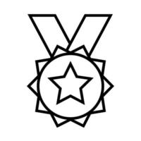 medalj tilldelning linje stil ikon vektor