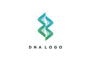 DNA Logo Vektor mit modern Konzept kreativ Technologie Design