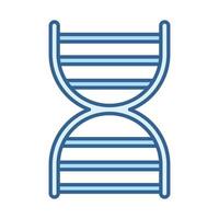 DNA-molekyl genetisk vetenskap linje fylla blå ikon vektor