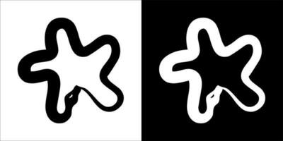illustration, vektor grafisk av orm ikon, svart och vit Färg på transparent bakgrund