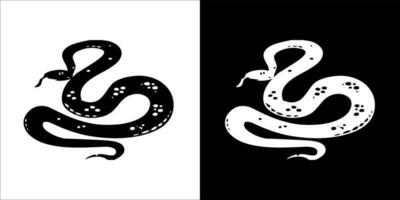 Illustration, Vektor Grafik von Schlange Symbol, schwarz und Weiß Farbe auf transparent Hintergrund