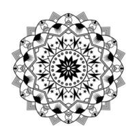 abstrakt schwarz Weiß Mandala Hintergrund Muster Design mit islamisch Kunst Mandala vektor