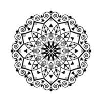 abstrakt svart vit mandala bakgrund mönster design med islamic konst mandala vektor
