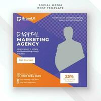 modern Digital Marketing Agentur einzigartig organisch und geometrisch instagram Platz Flyer Sozial Medien Post Vorlage vektor