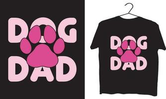 Hund Papa T-Shirt-Design vektor