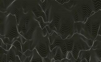 svart abstrakt bakgrund design. modern vågig linje mönster i svartvit färger. vektor