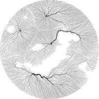 bred stor data visualisering. maskin inlärning algoritm för information filtrera och analytisk. abstrakt bakgrund med cirkel array och binär koda. data array visuell begrepp. stor data komplex. vektor